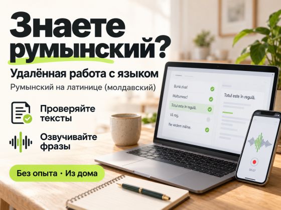 Удалённая работа со знанием румынского языка (молдавского)